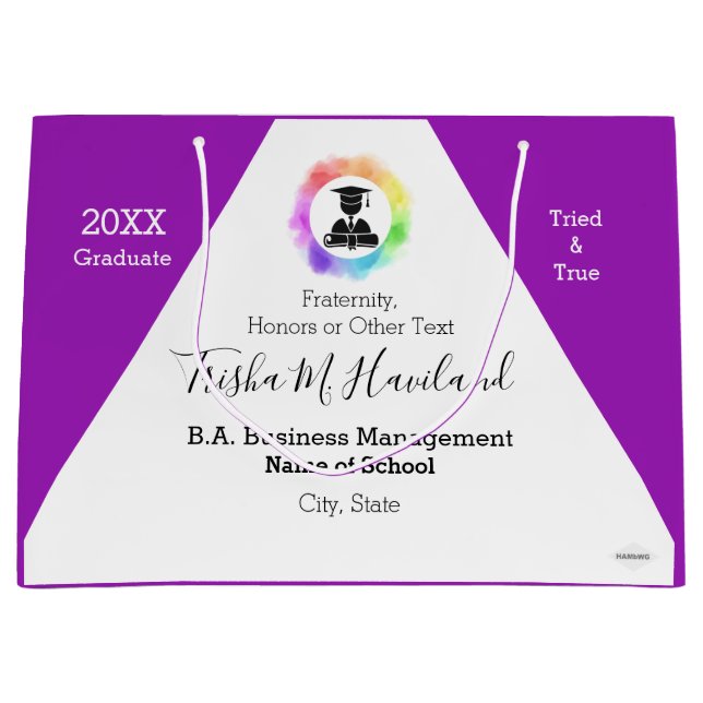 Studenten Gått Bag-vattenfärgsutseende HAMbyWG (Framsidan)