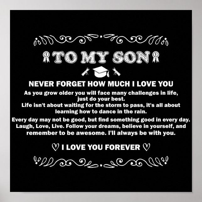 Studenten-gåvor för Son 2024 inspirationslyftor Poster (Framsidan)