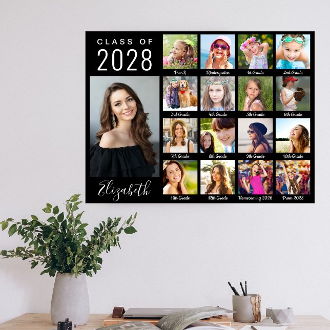 Studenten genom 17 års fotoskript svart poster (Skapare uppladdad)