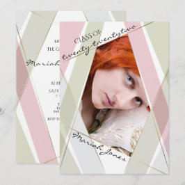 Studenten Geo Ram Blek Tea Grönt  Ro Inbjudningar