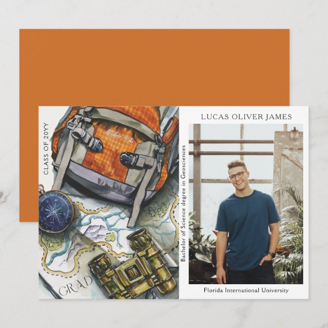 Studenten, geografiskt vetenskapsklass (Fram/baksida)