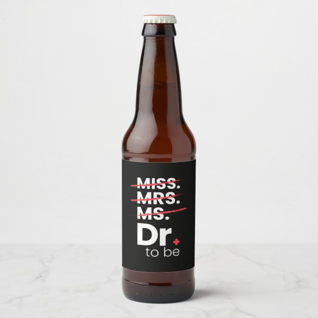 Studenten Gift | Doktor som skall Ölflaska Etikett (Framsida)