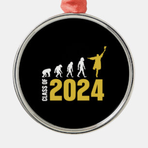 Studenten Gift Klass 2024 Julgransprydnad Metall