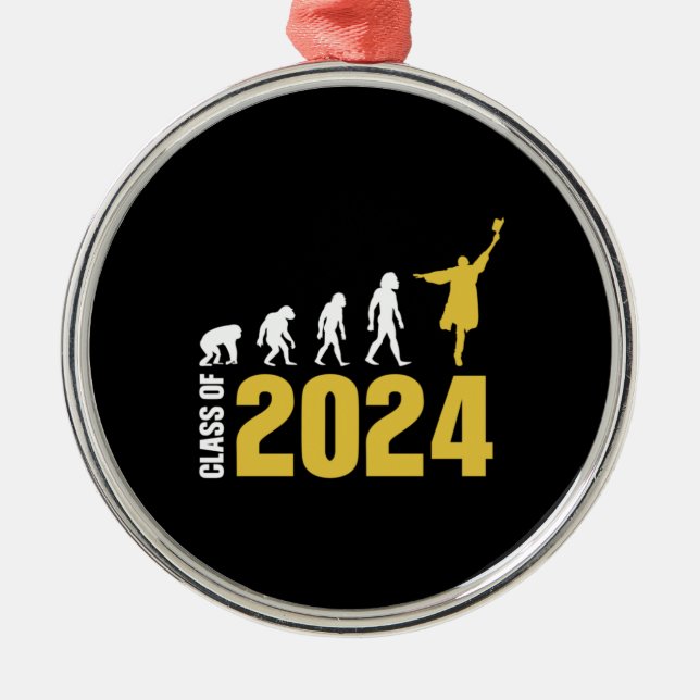 Studenten Gift | Klass 2024 Julgransprydnad Metall (Framsidan)