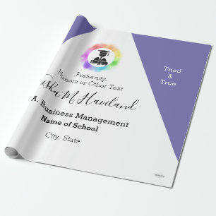 Studenten Gift Wrap Lilac och White HAMbyWG Presentpapper