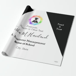 Studenten Gift Wrap Lilac och White HAMbyWG Presentpapper