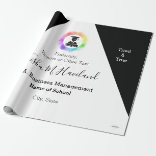 Studenten Gift Wrap Lilac och White HAMbyWG Presentpapper