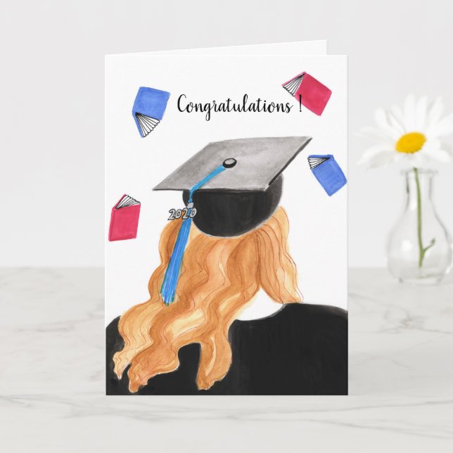 Studenten Girl Grattiss Kort (Liten växt)