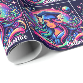 Studenten Girl in Neon Färg Anpassningsbar Presentpapper