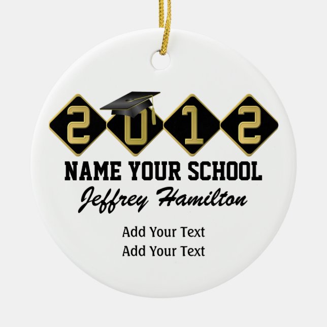 Studenten Girl - See Back - SRF Julgransprydnad Keramik (Framsidan)