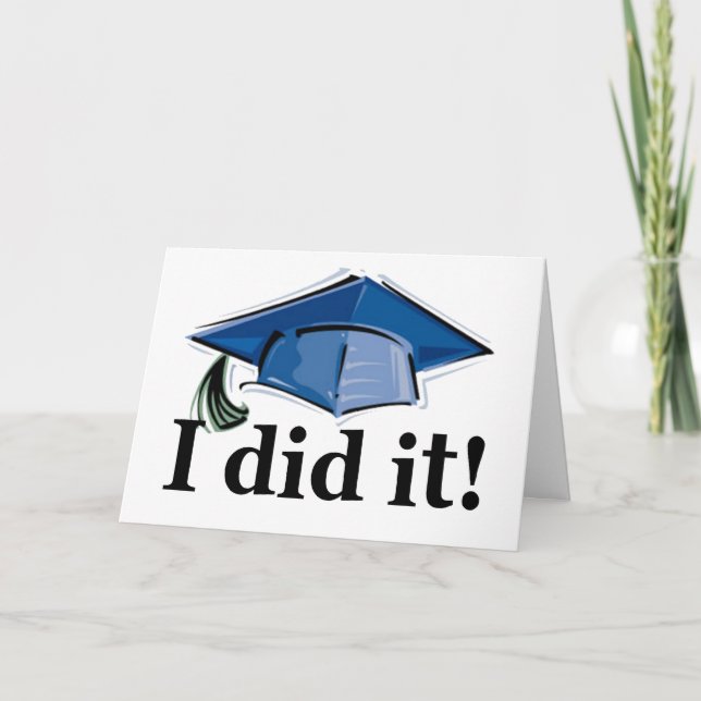 Studenten gjorde jag den! tack kort (Framsida)
