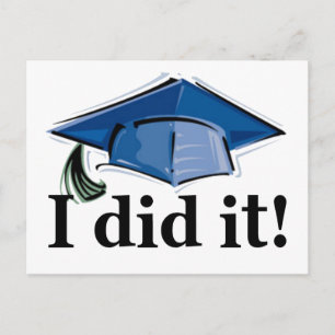 Studenten gjorde jag det! meddelande vykort