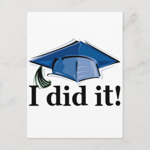 Studenten gjorde jag det! meddelande vykort