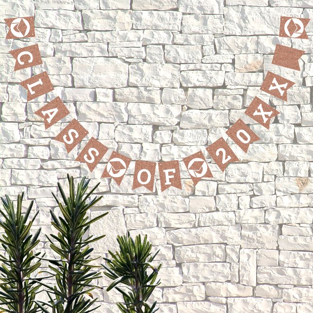 Studenten Glam Ro Guld Skapar din klass Vimplar (Skapare uppladdad)