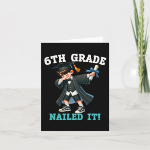 Studenten Grad Dabbing Cl av 6e Boys Klass Kort