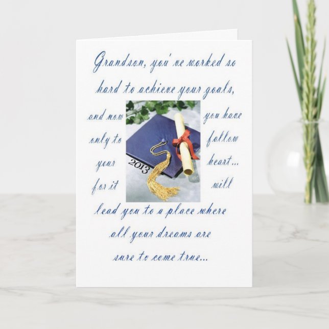 Studenten-Grandson, Lycklig Studenten Kort (Framsida)