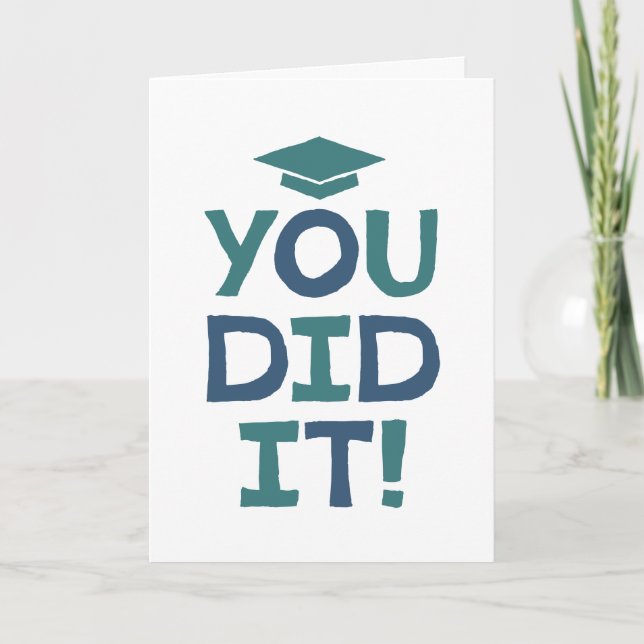 Studenten grattis du gjorde det... kort (Framsida)