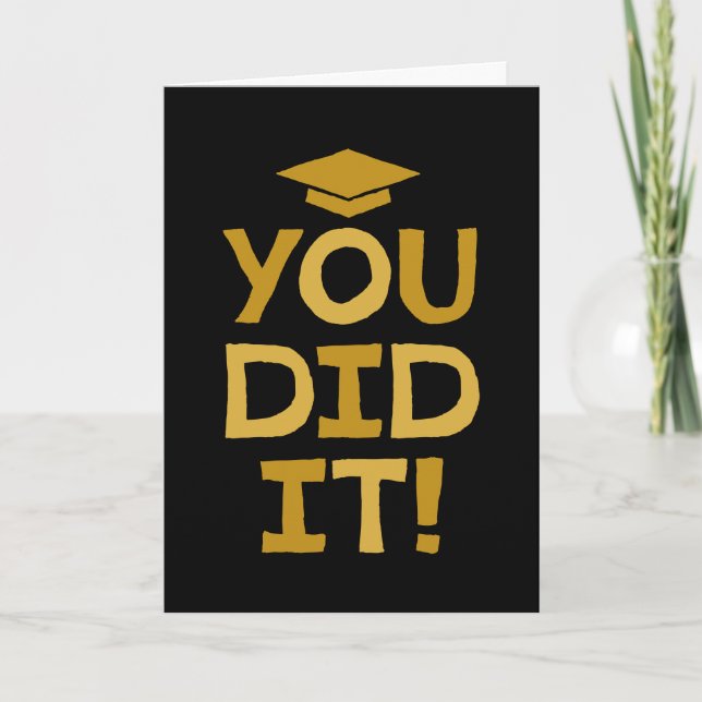 Studenten grattis du gjorde det svarta guld kort (Framsida)