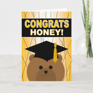 Studenten Grattis honung/fruktig Kort