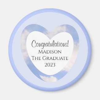 Studenten Grattis Light Blå himmel Magnet