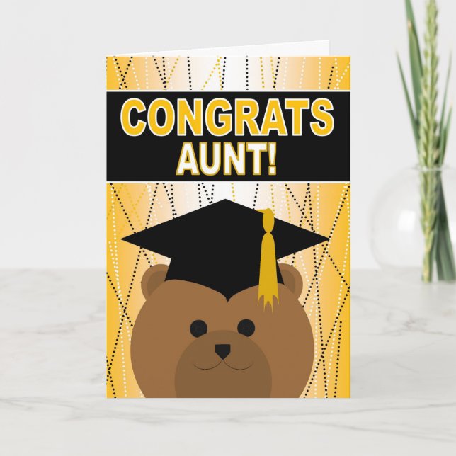 Studenten Grattis Moster! Kort (Framsida)