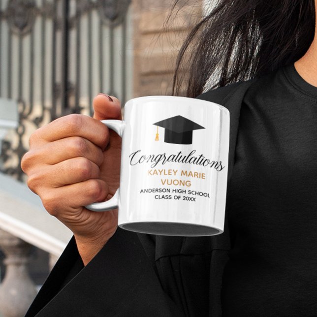 Studenten Grattisar Klass 2023 Monogram Kaffemugg (Skapare uppladdad)