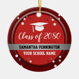 Studenten Grattiss Confetti Julgransprydnad Keramik