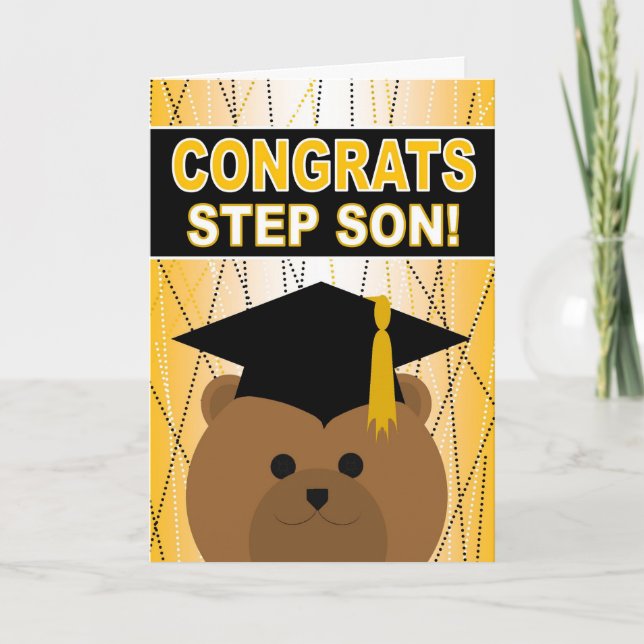 Studenten Grattiss for Step Son Kort (Framsida)