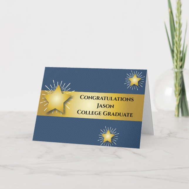 Studenten Grattiss Personlig Star Kort (Framsida)