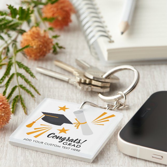 Studenten Gratulerar Grad Cap Diploma Stars Anpass (Högra Framsidan)