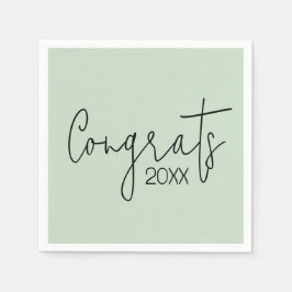 Studenten Gratulerar på Grönten Sage Pappersservett