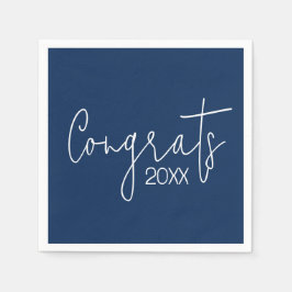 Studenten Gratulerart på marinblått Pappersservett