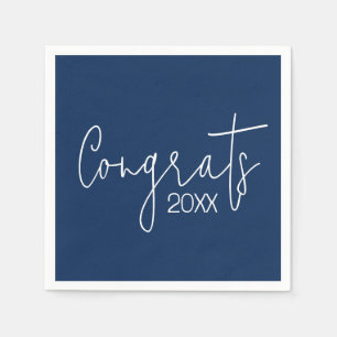 Studenten Gratulerart på marinblått Pappersservett