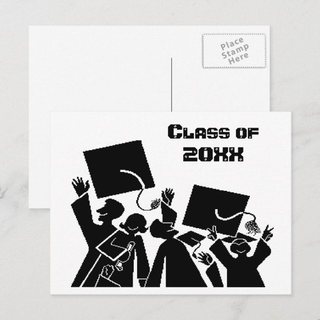 Studenten-gruppklass 20XX Meddelande Vykort (Fram/baksida)