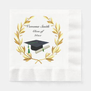 Studenten, Guld Laurel, Cap och Diploma Pappersservett