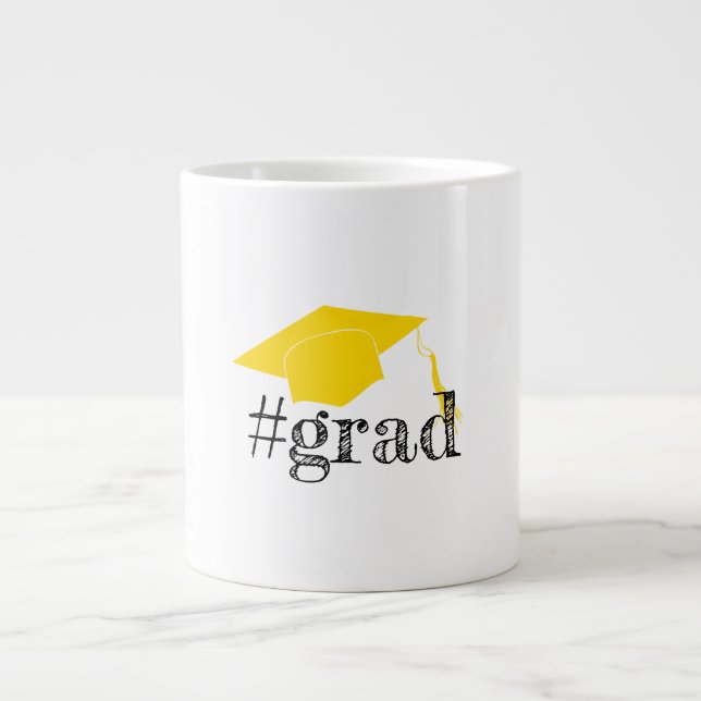 Studenten Gult Hat Jumbo Mugg (Framsidan)