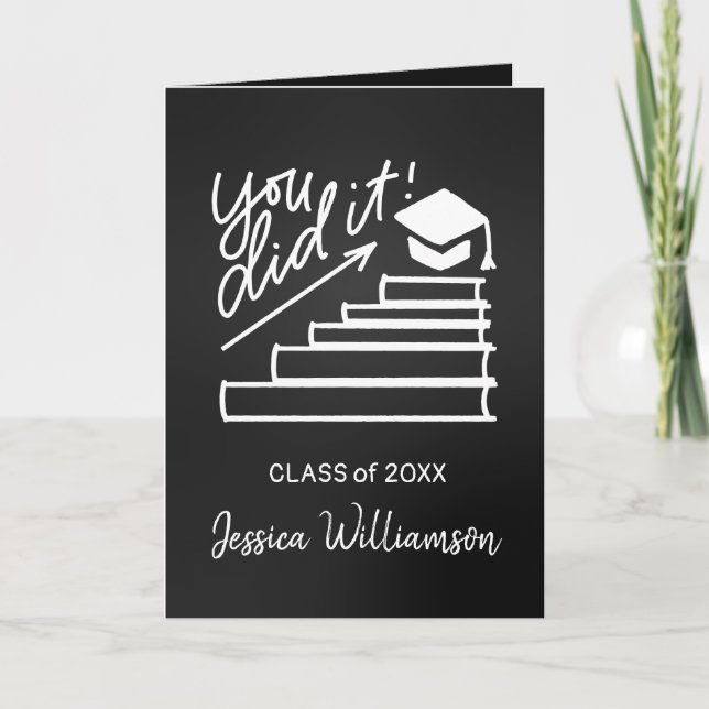 Studenten-hälsningskort. Du gjorde det typografi Kort (Framsida)