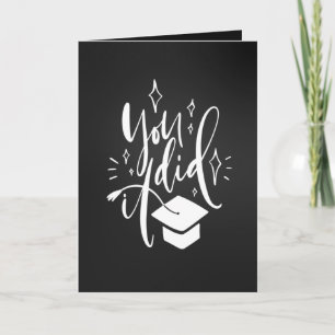Studenten-hälsningskort. Du gjorde det typografi Kort