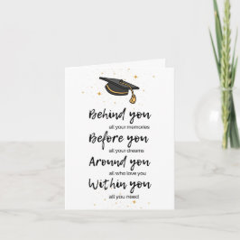 Studenten hälsningskort med inspirerande citat kort