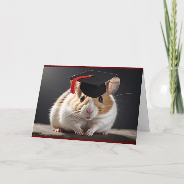 Studenten Hamster-mappat gratulationskort Kort (Framsida)