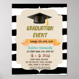 Studenten hat-evenemanget party-flygare poster