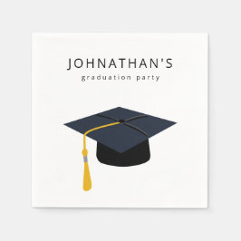 Studenten Hat & Namn Party Napkins V2 Pappersservett