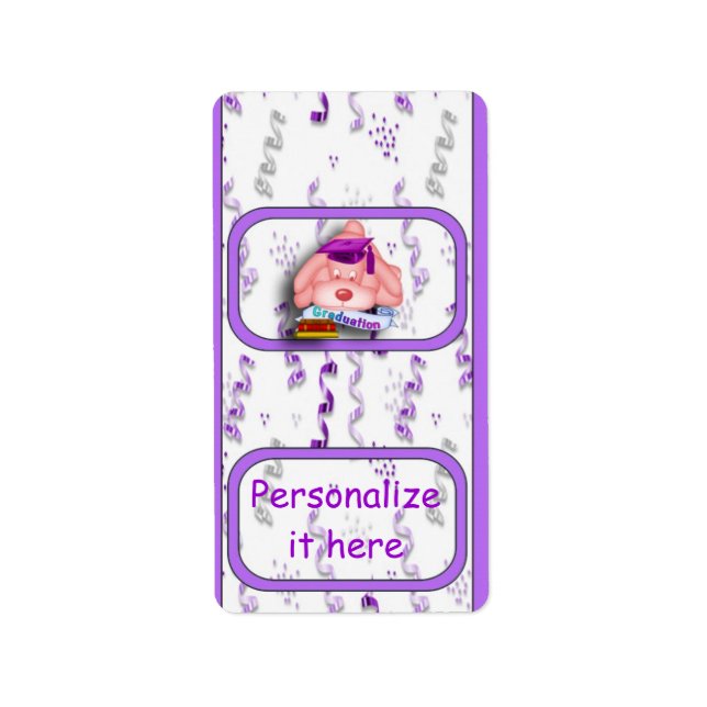 Studenten Hershey Miniature Candy Wrapper Labels Adressetikett (Framsidan)