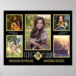 Studenten High School Grad Photo Collage Poster