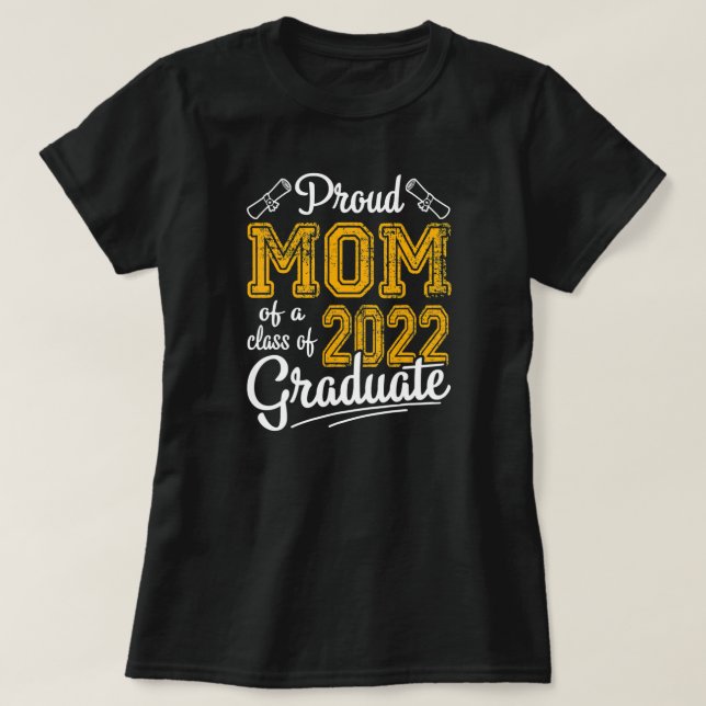 Studenten Hjärtproud Mamma i klass 2022 T Shirt (Design framsida)