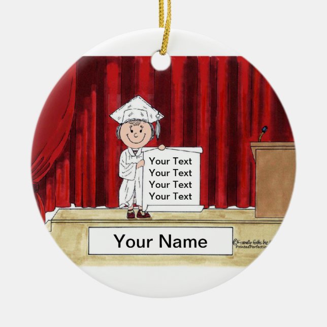 Studenten - Honung Julgransprydnad Keramik (Framsidan)