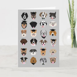 Studenten Hund Ansikte Kort