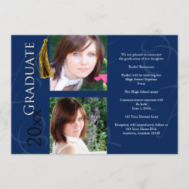 Studenten i blått meddelande inbjudningar