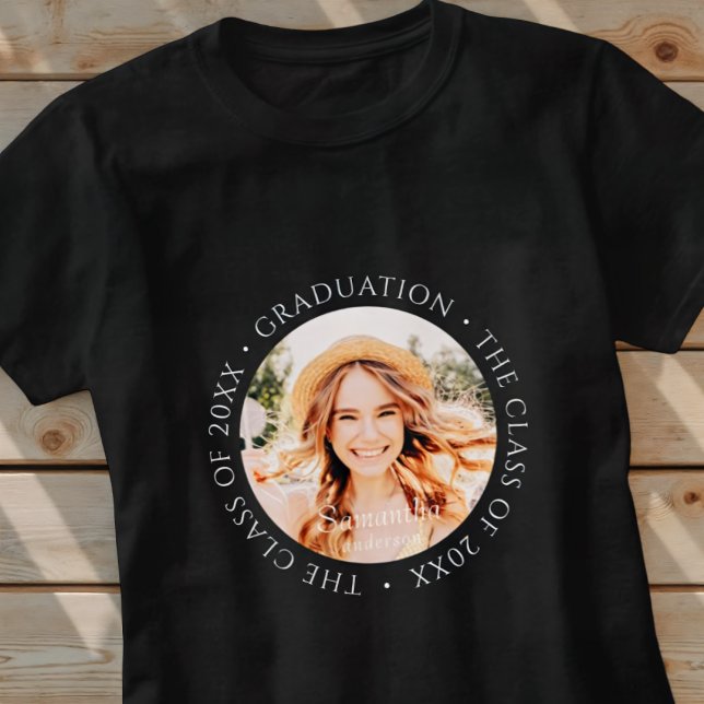 Studenten i klassen 20XX Modern Simple Photo T Shirt (Skapare uppladdad)