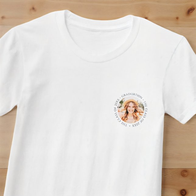 Studenten i klassen 20XX Modern Simple Photo T Shirt (Skapare uppladdad)